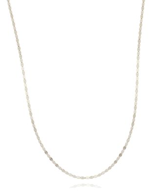 Macy's Brand - 14K White Gold or  Rose Gold Smashed 16" Chain