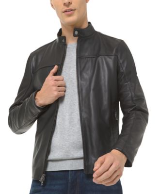 Michael Kors - Men's Leather Racer Jacket