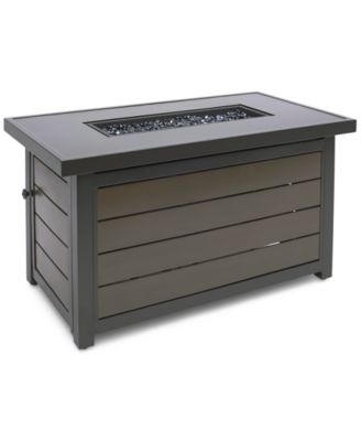 Agio - Stockholm Outdoor Aluminum 46" x 25" Rectangle Fire Pit