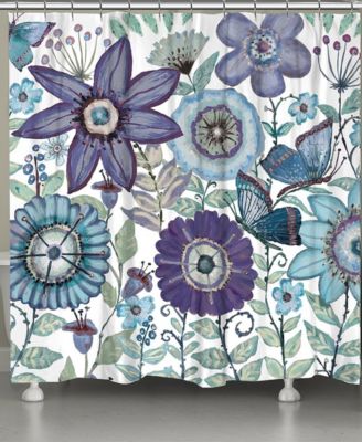 Laural Home - Dream Butterfly Garden Shower Curtain