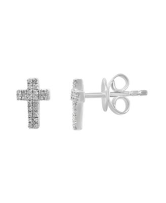 EFFY Collection - EFFY Diamond (1/6 ct.t.w.) Cross Stud Earrings