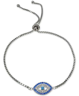 Giani Bernini - Cubic Zirconia Evil Eye Bolo Bracelet in Sterling Silver