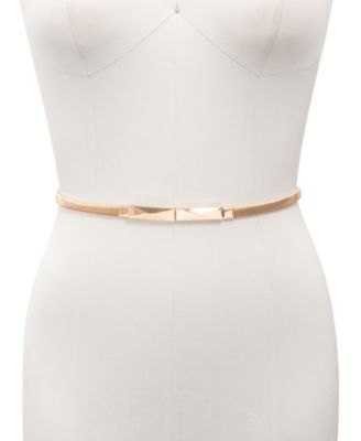 I.N.C. International Concepts - Metal Stretch Belt With Interlock Pyramid Buckle
