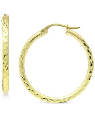 Giani Bernini - Small Hoop Earrings in 18k Gold-Plated Sterling Silver, 1"