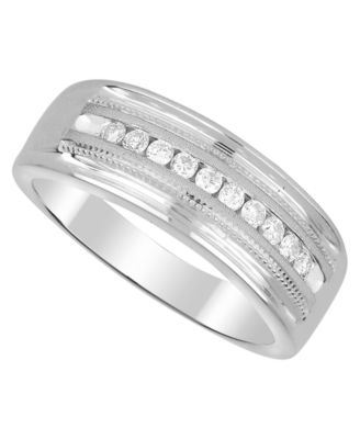 Macy's Brand - Men's Diamond (1/2 ct. t.w.) Ring in White or Yellow Gold