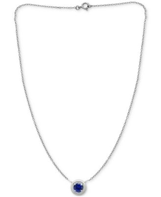 Giani Bernini - Blue Cubic Zirconia Framed 16" Pendant Necklace