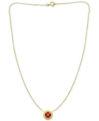 Giani Bernini - Red Cubic Zirconia Framed 16" Pendant Necklace