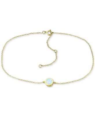 Giani Bernini - Lab-Created Opal Ankle Bracelet (Also in Cubic Zirconia)