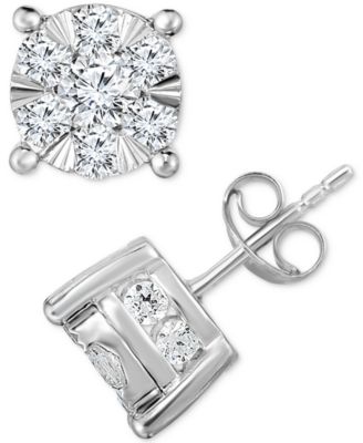 TruMiracle - Diamond Stud Earrings (2 ct. t.w.) in 14k White Gold