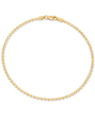 Giani Bernini - Beaded Link Ankle Bracelet in 18k Gold-Plated Sterling Silver