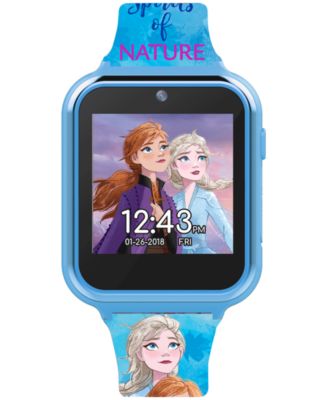 Accutime - Kid's Frozen 2 Blue Silicone Strap Touchscreen Smart Watch 46x41mm