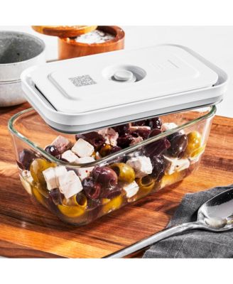 Zwilling - Fresh & Save Medium Glass Rectangular 30-Oz. Vacuum Box, Set of 2