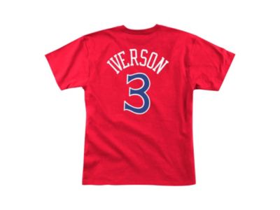 Mitchell & Ness - Philadelphia 76ers Men's Hardwood HD Print Player T-Shirt  Allen Iverson