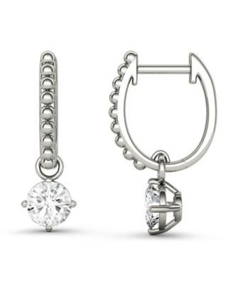 Charles & Colvard - Moissanite Beaded Drop Earrings 1 ct. t.w. Diamond Equivalent in 14k Gold