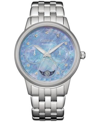 Citizen - Women's Calendrier Diamond Accent Stainless Steel Bracelet Watch 37mm