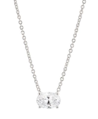 Eliot Danori - Oval Cubic Zirconia Necklace, 16" + 2" extender, Created for Macy's