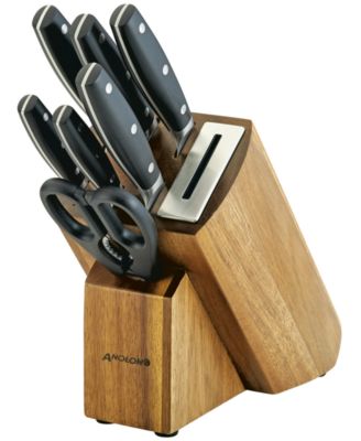 Anolon - AlwaysSharp Japanese Steel 8-Pc. Knife Block Set