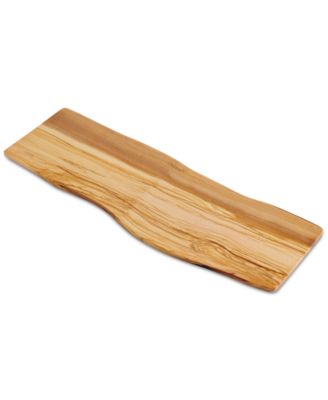 Anchor Lodge - Oblong Large Olive Wood Board with Natural Bark Edges