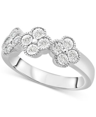 Macy's Brand - Diamond Quatrefoil Ring (1/6 ct. t.w.) in Sterling Silver