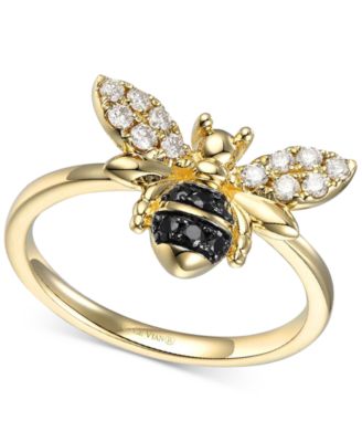 Le Vian - Nude Diamond (1/5 ct. t.w.) & Blackberry Diamond (1/10 ct. t.w.) Bee Ring in 14k Gold