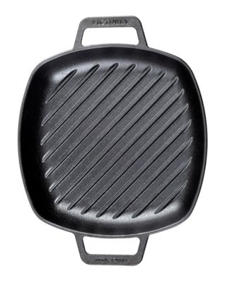 Victoria - 10in Square Grill Pan with Double Loop Handles, Seasoned