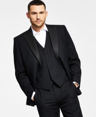 Alfani - Men's Classic-Fit Stretch Black Twill Suit Jacket