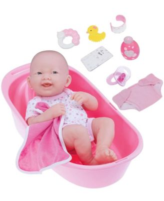JC TOYS - JC Toys, La Newborn All Vinyl Realistic Smiling Baby Doll 13 inch, Deluxe Diaper Changing Bag Gift Set - Perfect For Children 2 Years and older, Designed by Berenguer.