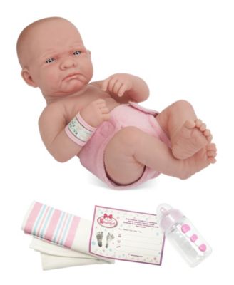 JC TOYS - JC Toys, La Newborn First Day All Vinyl Realistic 14 inch Anatomically Correct Real Boy Baby Doll in Blue Diaper - For Children 2 Years and older, Designed by Berenguer.