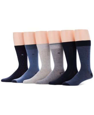 Perry Ellis Portfolio - Men's 6-Pk. Pindot Casual Dress Socks