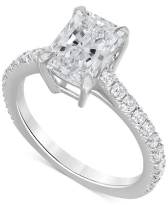 Badgley Mischka - Certified Lab-Grown Diamond Radiant-Cut Engagement Ring (2-1/2 ct. t.w.) in 14k White Gold