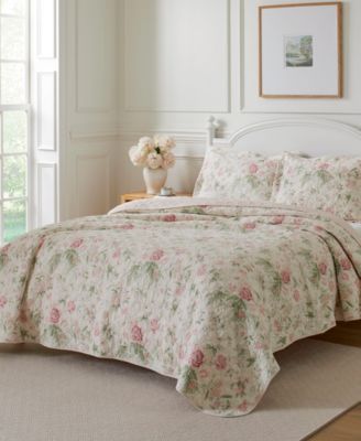 Laura Ashley - Breezy Floral King Quilt-Sham Set