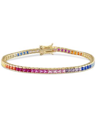 Macy's - Rainbow Cubic Zirconia Bracelet in Yellow-Plated Sterling Silver