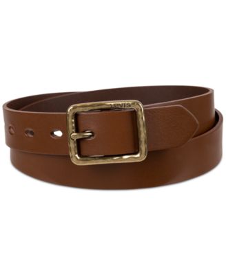 Levi's - Women's Hammered Center Bar Buckle Casual Leather Belt