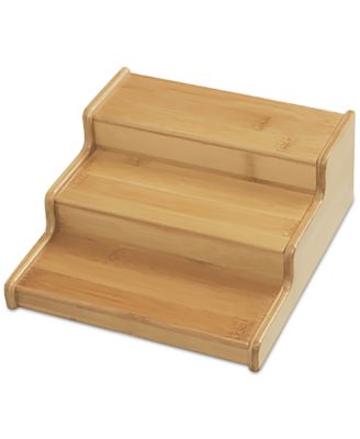 Seville Classics - 3-Tier Expandable Bamboo Spice Rack Cabinet Organizer