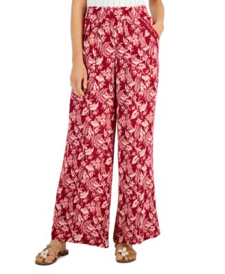I.N.C. International Concepts - Women's Printed Pull-On Wide-Leg Pant