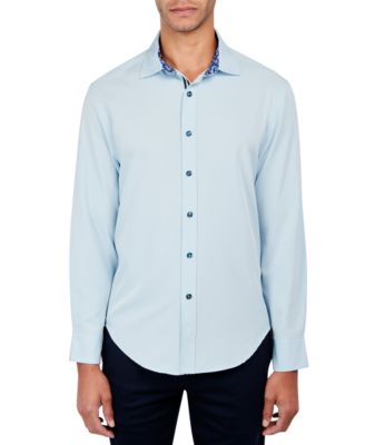 Society of Threads - Men's Slim-Fit Blue Shirt