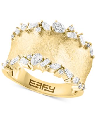EFFY Collection - Diamond Multi-Cut Textured Statement Ring (5/8 ct. t.w.) in 14k Gold
