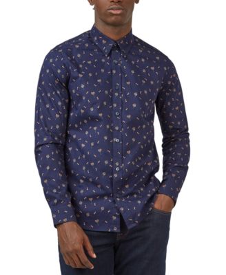Ben Sherman - Men's Regular-Fit Scattered Floral Shirt