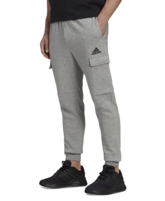 adidas - Men's Essentials Regular Tapered-Fit Fleece Cargo Joggers