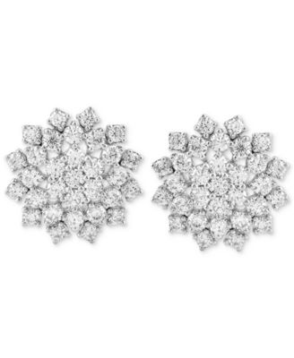 Macy's Brand - Diamond Cluster Stud Earrings (2 ct. t.w.) in 10k White Gold