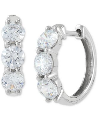 Grown With Love - Lab Grown Diamond Small Hoop Earrings (2-3/8 ct. t.w.) in 14k White Gold