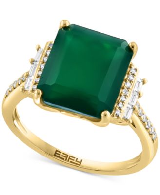 EFFY Collection - Green Onyx & Diamond (1/5 ct. t.w.) Ring in 14k Gold