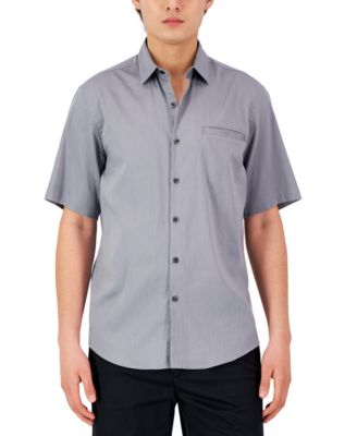 Alfani - Men's Short-Sleeve Modern Stretch Dobby Shirt