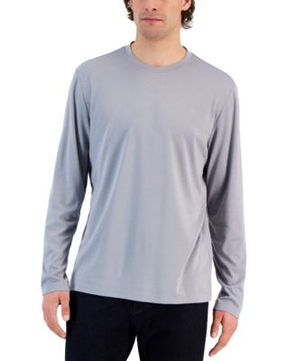 Alfani - Alfatech Long Sleeve Crewneck T-Shirt
