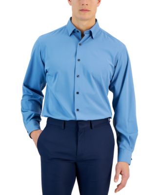 Alfani - Men's Regular-Fit Travel Knit Solid Dress Shirt