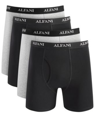 Alfani - Men's 4-Pk. Moisture-Wicking Cotton Boxer Briefs