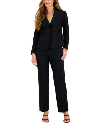 Le Suit - Crepe Two-Button Blazer & Pants, Regular and Petite Sizes