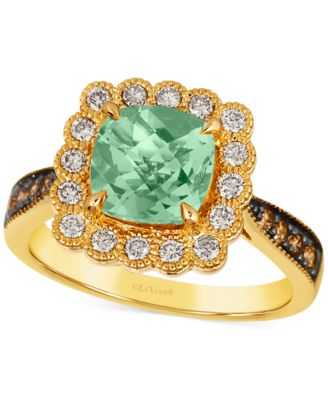 Le Vian - Mint Julep Quartz (2-1/5 ct. t.w.) & Diamond (1/2 ct. t.w.) Halo Ring in 14k Gold