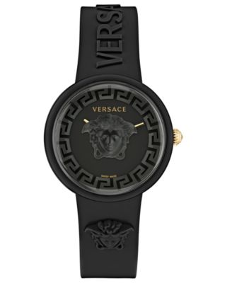 Versace - Women's Swiss Medusa Pop Black Silicone Strap Watch 39mm