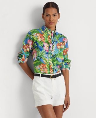 Lauren Ralph Lauren - Petite Floral Buttoned Top